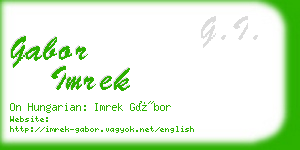 gabor imrek business card